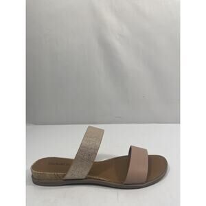 Style & Co Shoes Womens Size 7 Pink Ellieem Glitter Flat Slide Sandals Box